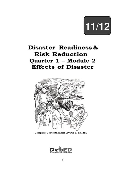 Module 2 Quarter 1 Disaster Readiness and Risk .